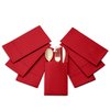 Disposable Linen-Feel Dinner Napkins with Built-in Flatware Pocket, 50-Pack BRIGHT RED Prefolded Cloth Like Paper Napkins For Christmas, Dinner, Wedding Or Party [Silverware NOT Included]