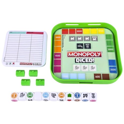 Hasbro Gaming Monopoly Diced Game, Easy to Learn Game, Quick Game, Portable Travel Board Game, Fast Game for Kids Ages 8 and Up
