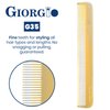 Giorgio G35 Handmade All Fine Tooth Pocket Comb for Men, Hair Comb Straightener for Everyday Grooming Styling Hair, Mustache and Beard for Men Women and Kids, Use Wet or Dry, Saw Cut and Hand Polished