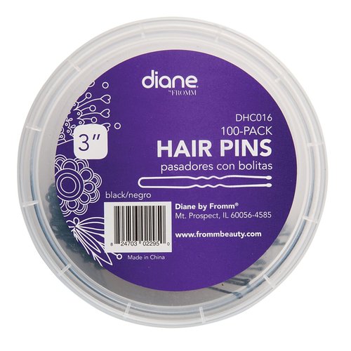 Diane 3 inch Hair Pins, 100 pack, black, DHC016