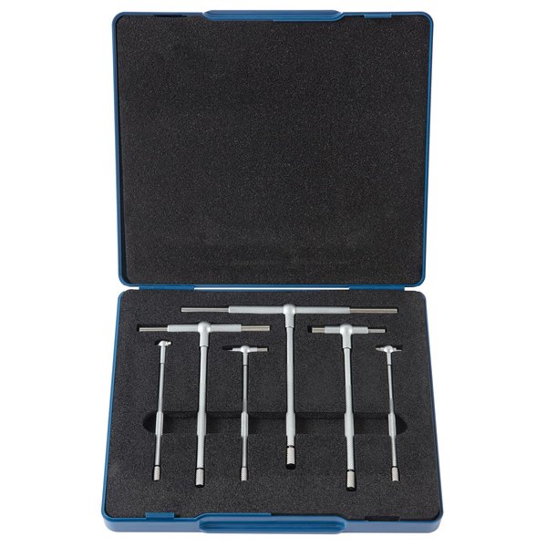 Beslands 6 Pc Telescoping Gage Set, T-Bore Hole Gauges, High Precision Telescopic Bore Gauge with a Portable Case(Range 5/16" - 6")