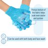 Slick- Exfoliating Gloves, 4 Pcs, Skin Exfoliator for Body, Shower Gloves, Scrub Gloves Exfoliating, Exfoliating Body Scrub Gloves, Loofah Glove, Exfoliation Mitt, Bath Gloves
