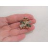 Generic Small mini gold black metal x bow shaped hair claw clip with crystals (Primary color: Rose gold)