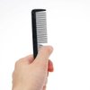 Black Rat Tail Comb Fine Pro Tail Combs Rat Tail Carbon Fiber Heat Resistant Teasing Combs with Plastic Pintail, Dresser Hair Comb Styling Comb for Men and Women - Parting Teasing Styling Tools