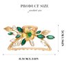 Fashey Rhinestone Claw Clips Flower Hair Claws Gold Metal Hair Claw Clip Crystal Hair Accessories for Women and Girls(1 Pcs) (A)