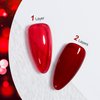 GAOY Sheer Red Gel Nail Polish,16ml Soak Off Jelly Gel Polish, Translucent Color UV Light Cure for Nail Art DIY at Home, 1541 Wine Red