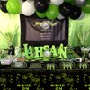Video Game Party Decorations - 81Pcs Green Gaming Birthday Decorations Includes Game On Plates, Napkins, Tablecloth for Boys Level Up Birthday Decorations Game On Party Supplies, Serve 20