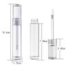 6Pcs 5ml DIY Lip Gloss Tube with Brush Wand Clear Crystal Empty Refillable Lip Gloss Glaze Round Tubes Bottles Sample Bottles Containers for DIY Lip Gloss Balm Cosmetic