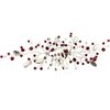 Bridal Wedding Hair Comb Wine Red Crystal Sliver Hair Vine Piece Accessories for Women Girls Party Banquet (Wine Red)