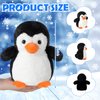 7 Pcs Penguin Plush Toys Set Penguin Stuffed Animal Zoo Penguin Toys with Mom and Small Baby Cute Penguin Plushie Realistic Baby Animals for Gift Christmas Birthday Bag Stuffings Decoration(Penguin)