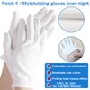 24Pcs Moisturizing Cotton Gloves Sleeping Cotton Gloves Eczema for Dry Hands Work Gloves for Men and Women Stretchable Reusable Cloth Gloves for Spa Lotion Coin Jewelry Silver Inspection(M)
