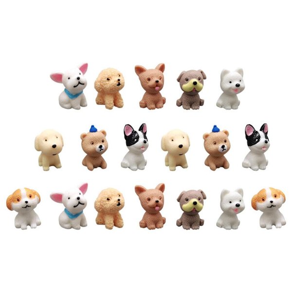 SAFIGLE 54 Pcs Artificial Dog Simulation Puppy Figure Dog Party Miniature Garden Dogs Puppy Toys for Kids Children Party Favors Small Dog Figurines Dog Party Favors Pomeranian Resin Child