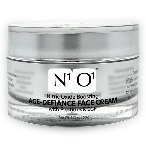 N1O1 Moisturizer Face Cream - Day & Night Face Moisturizer with Nitric Oxide, Peptide Complex, Epidermal Growth Factor - Tightening & Firming Skin Care Products for Wrinkles, Dark Spots - 1.75 oz.