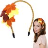 FULANSI Fall Maple Leaf Headband Sparkly Maple Leaves Hair band Glitter Orange Yellow Hair Hoop Thanksgiving Hair Accessory for Women Girls Autumn Harvest Festival Party Decoration Supplies