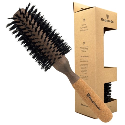 Regincos 20429 Cork Grip Hair Brush with 16 Rows 29/66 mm, Brown