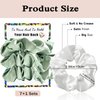 Banugo Bridesmaid Scrunchies, Bachelorette Party Favors, 24Pcs Satin Hair Ties for Women (Sage Green & White)