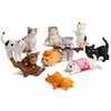10 pcs Realistic Cat Figurines Kitty Figures Toy Set Mini Cat Figure Collection Playset Kitten Easter Eggs Cake Topper Christmas Birthday Gift for Cat Keeper Lover
