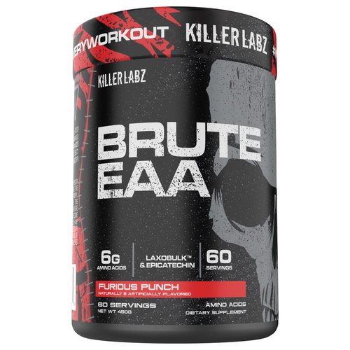 KILLER LABZ Brute EAA Branched Chain & Essential Amino Acids | 6g of Aminos to Accelerate Recovery and Lean Mass Gains 60 Servings (Furious Punch)