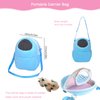 VOLOBE Silicone Piglet with Blue Portable Carrier Bag, 5 Inches Realistic Piglet with Sleeping Pad Accessories for Kids Boy Girl Christmas Birthday Gift(Ella with Bag)