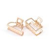 CAKURE Hair Claw Clips Gold Metal Hair Clips Mini Hair Catch Barrettes Nonslip Hair Jaw Clamps Hair Accessories for Women and Girls (Pack of 2) (a-gold)