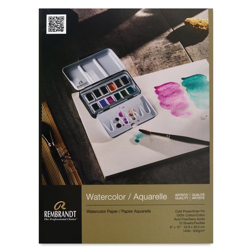 Rembrandt Watercolor Pad - 9" x 12", 140 lb, 10 Sheets