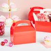 Juvale 24-Pack Treat Boxes - Candy Gable Boxes for Party Favors, Birthday, Wedding, Baby Shower (Red, 6.2x3.5x3.6 In)