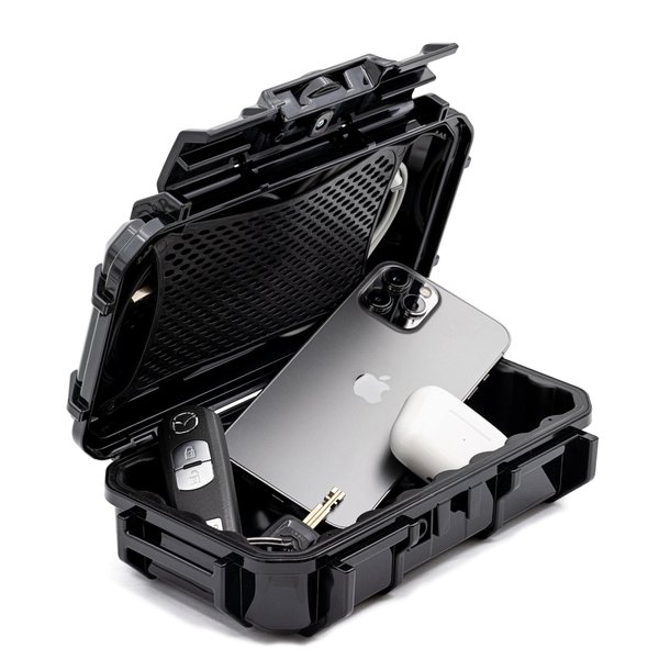 Seahorse 56 Portable Waterproof Dry Box Hard Protective Micro Case - Mil Spec/USA Made / IP67 Waterproof/Lockable/Airtight/Smell Proof - For Hand Tools, Hobby Tools