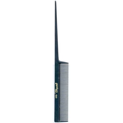 Krest Cleopatra 8" Black Fine Rattail Comb - 12 ct