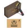 VIKINGS BLADE Adjustable Double Edge Safety Razor + Luxury Case. Smooth, Reusable, Eco-Friendly (The Emperor “Meiji”)