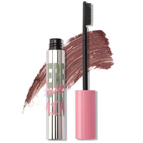 Erinde Tinted Eyebrow Mascara, Waterproof Brow Tint Volumizing Eyebrow Shaping Makeup Gel, Thickening Eye Brow Tint Makeup, Smudge-Resistant, Flake-Resistant, Cruelty-Free, 02 Pinkish Brown
