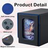 FOTEEMO Card Storage Box with Dice Tray, Prime Card Display Commander Deck Box Magic The Gathering Deck Box Holding 250+ Sleeveless Trading Card Storage Box TCG CCG Sports Card box (Black&Blue)