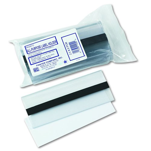 Panter Company PCM212 Clear Magnetic Label Holders, Side Load, 6 x 2-1/2, Clear (Pack of 10)