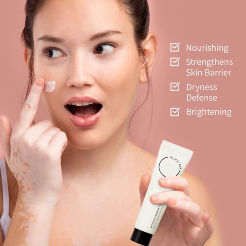 PURE’AM Authentic Barrier Cream Balm, Hydrating Face Moisturizer for Dry & Sensitive Skin, Korean Skincare Moisturizer, Vegan, 1.0 Fl Oz, 30 ml