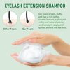 600ml Lash Shampoo Bulk, Eyelash Cleanser for Extensions, Safe Makeup Remover, Non-irritating or Burning Formula Eyelid Foaming Cleanser Best for Professional Salon and Home Use (Forest)