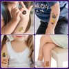 Leesgel 50 Styles Glitter Halloween Birthday Party Supplies, Halloween Cute Tattoos Stickers For Kid Prizes, Safety Waterproof Fake Temporary Tattoo for Boys Girls Halloween Party Games Toys