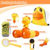 Yellow Duck Binoculars for Kids, Set with Magnifying Glass, Compass, Whistle, Push-on Flashlight & Storage Bag, Kids Binoculars for Ages 3-12 Boys Girls Bird Watching Camping Hunting Hiking Supplies
