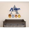 Custom Name Wall Decal Jungle Animals - Boys & Girls Custom Name Safari Theme Wall Art Decor - Animal Name Stickers - Baby Wall Decal for Nursery Bedroom Decoration (Wide 20"x21" Height)