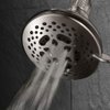 HOTEL SPA - Shower Head High Pressure with High Flow Showerhead - 4.25 Inch Rain Shower Head - Brushed Nickel Shower Heads, 7-Setting, French Designer Collection, Showerspa (Brushed Nickel)
