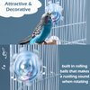 Bird Toys for Parakeets, Colorful Parakeet Toys Wheel, Interactive Spinner Rattle Parrot Toy, Cockatiel Toy For Bird Cage, Chewing Exercise for African Grey, Conure, Budgies Enrichment Toys (2pcs)