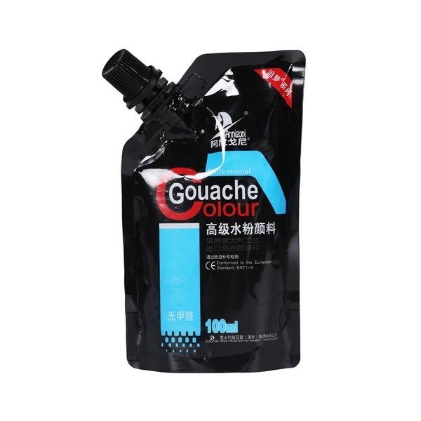 Gouache Paint, Blue Color 100 ml Non-Toxic Gouache for Canvas and Paper, Gouache Opaque Watercolor Painting Perfect Art Supplies for Artists, Students, and Kids（Blue）