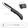 OUTDOOR EDGE 3.5" RazorLite EDC Knife. Pocket Knife with Replaceable Blades and Clip. The Perfect Hunting Knife for Skinning Deer. Gray with 6 Blades