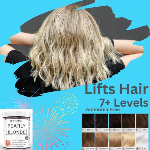 Pearly Blond Ammonia Free Toner Hair Dye Lightening Bleaching Powder 1.1 Pound / 17 Oz Tub - Made in Italy