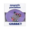 Grabbit Magnetic Sewing Pincushion with 50 Plastic Head Pins, Lavender