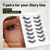 Lashes False Eyelashes Soft Faux Mink False Lashes 11MM False Lashes Chiref Fluffy Curly False Eyelashes 3D 7 Pairs T10-Dazzling