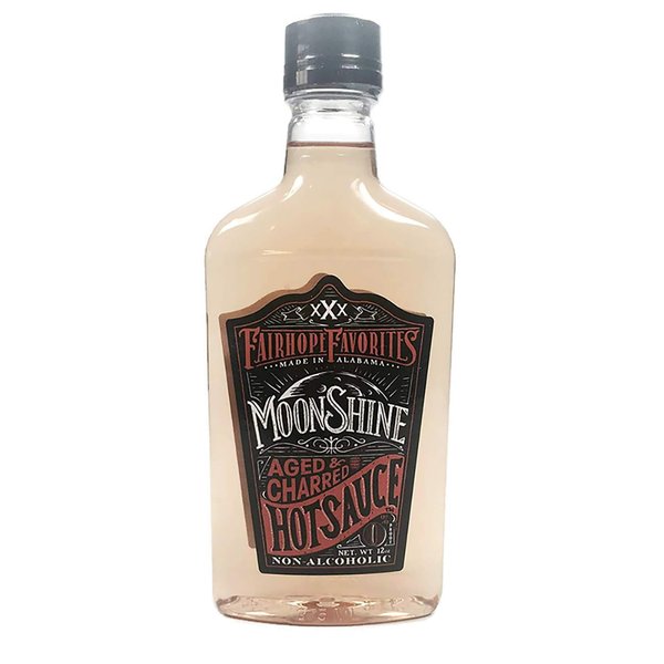 Fairhope Favorites Moonshine Hot Sauce (Aged & Charred, 12 oz Plastic)