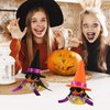 2pcs Halloween Duck Ornaments, 1.96x1.85 Inch Rubber Duck Ornaments Mini Witch Hat Ducks with Sunglasses Necklace Halloween Accessories for Halloween Themed Car Decor