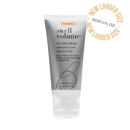 Brocato Swell Volume Hair Cream, 6 Oz: Volumizing & Thickening Cream for Men & Women | Heat Activated Fat Hair Volumizer Cream Plumps, Shapes & Adds Thickness to Thin Hair | Formulated with Clay