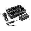 Six-Way Charger Multi Unit Charger for Motorola Radio HT750 HT1250 PR860 EX500 MTX950 HT1250 PRO7150 JMNN4023 JMNN4024 WPLN4107 Walkie Talkie and Battery(1 Pack)