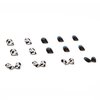 MERVF Short Press on Nails Square Fake Nails Brown Squoval Glue on Nails Press ons with Cow Print Design 24Pcs Glossy Blue Cute Acrylic Nails for Women and Girls