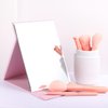 DUcare Portable Folding Vanity Mirror with Stand, Pink